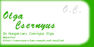 olga csernyus business card